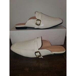 Charmivy Mules Women's 9 Comfortable Slip-on Flats-Backless-Round Toe Slides